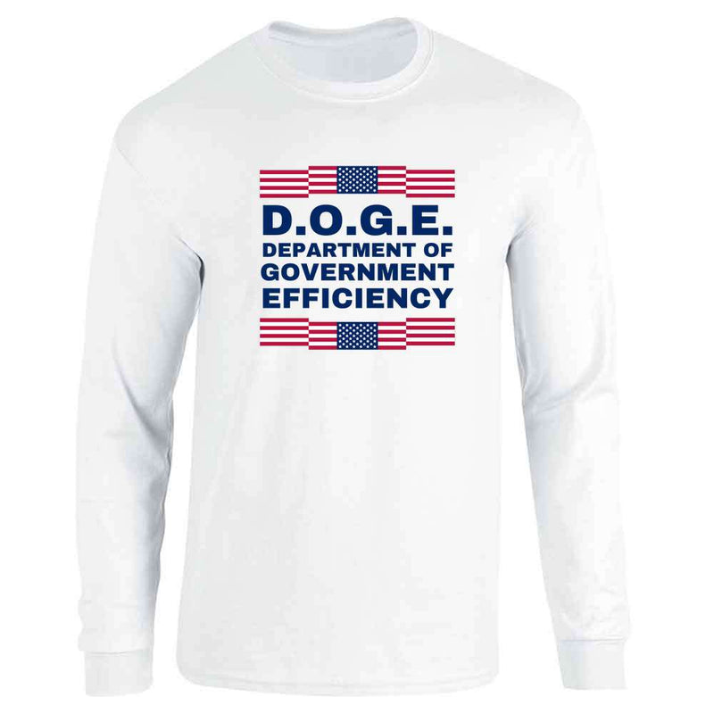 Donald Trump DOGE Flag Banner Patriotic Long Sleeve