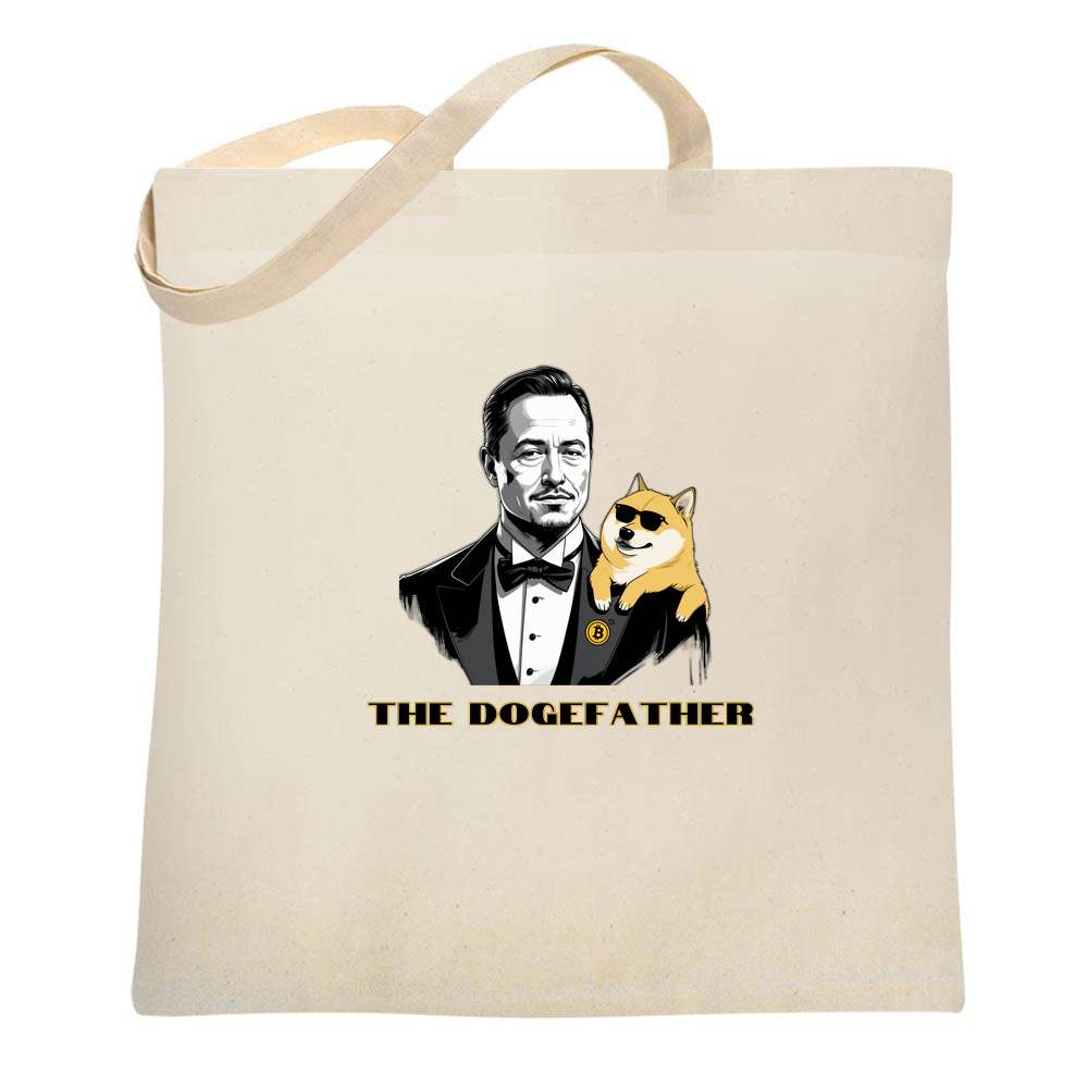 DOGE The Dogefather Shiba Inu Tote Bag