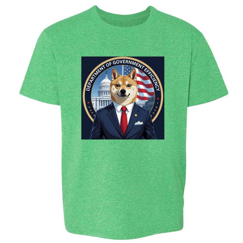 Donald Trump DOGE Shiba Inu In Suit Logo Capital  Kids & Youth Tee