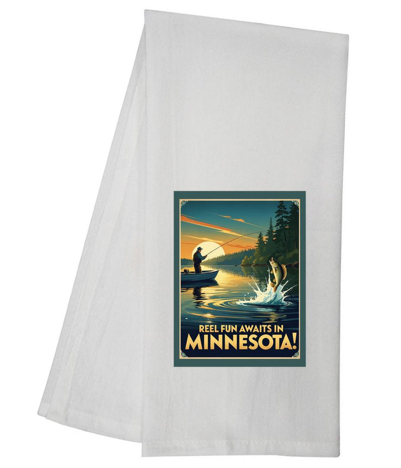 Minnesota Fishing Tea Towel GGTT1452