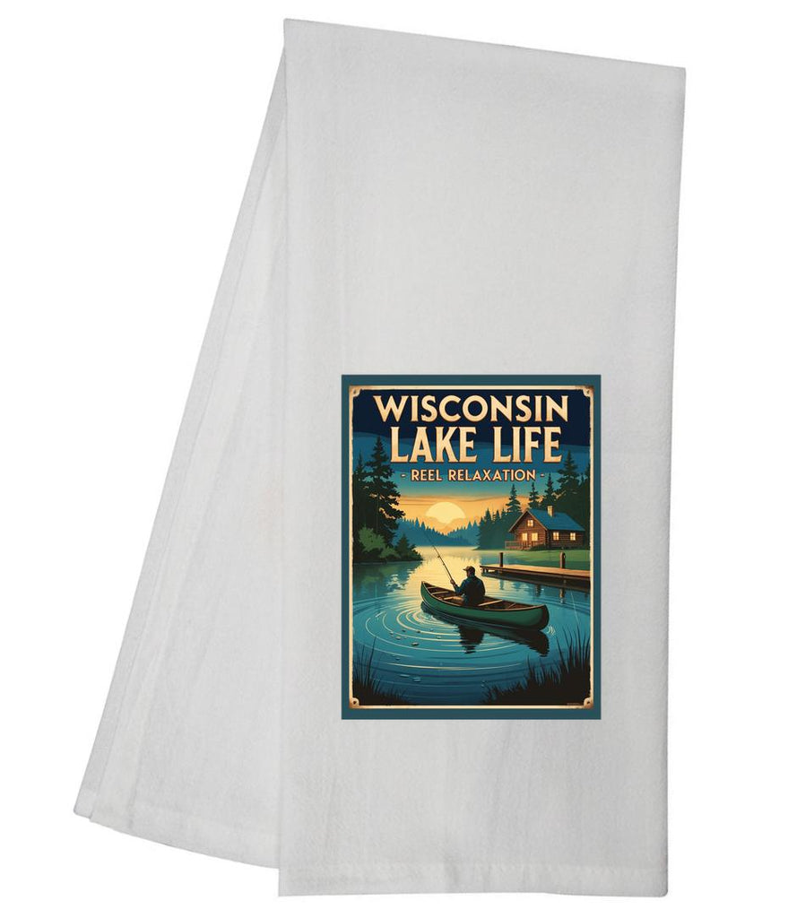 Wisconsin Lake Life Tea Towel GGTT1459