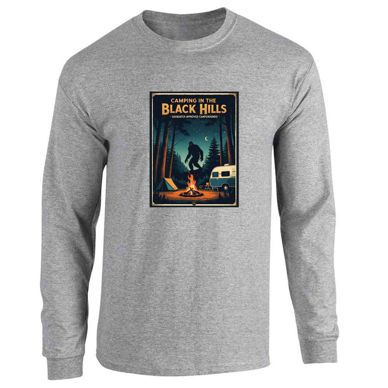 South Dakota Camping In The Black Hills Sasquatch  Long Sleeve