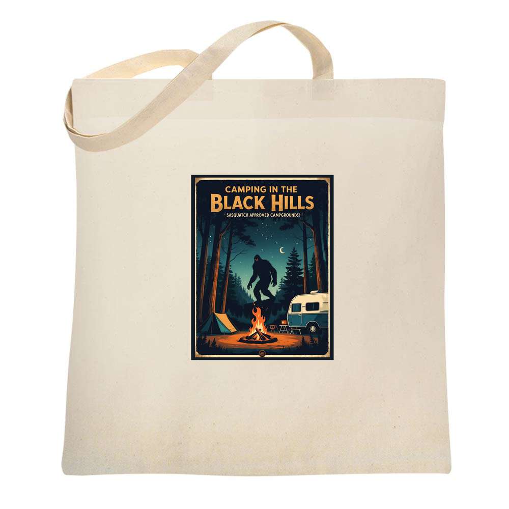 South Dakota Camping In The Black Hills Sasquatch  Tote Bag