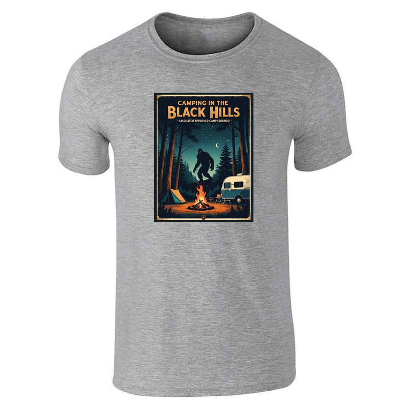 South Dakota Camping In The Black Hills Sasquatch  Unisex Tee