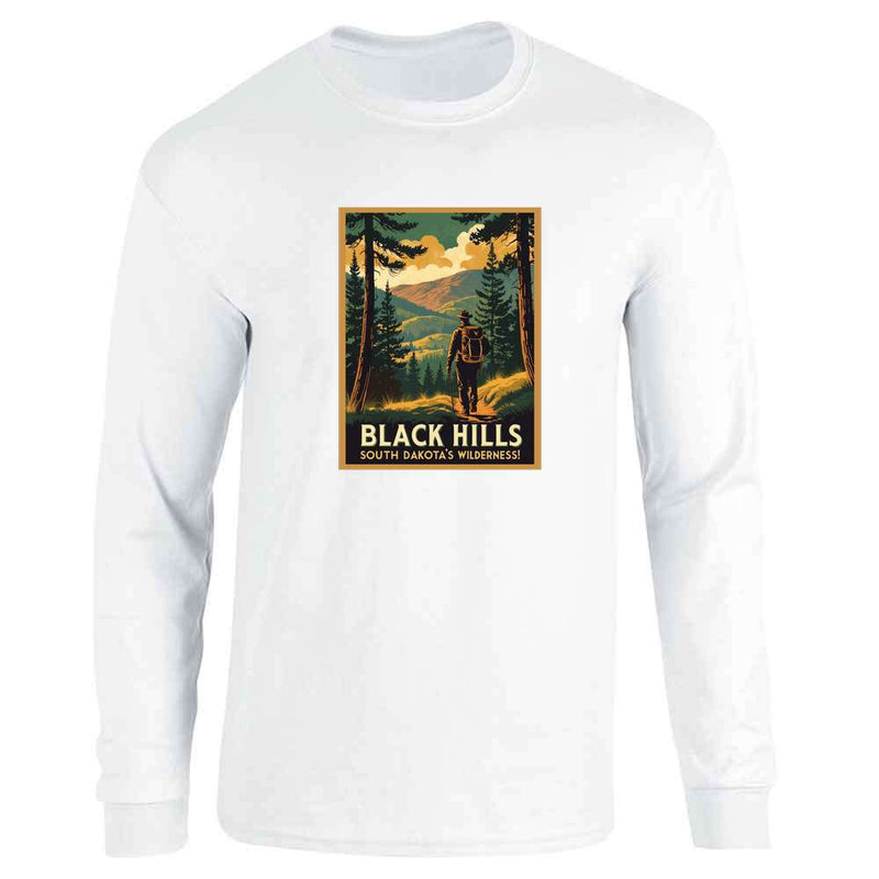 South Dakota Wilderness Black Hills Hiking Retro Long Sleeve