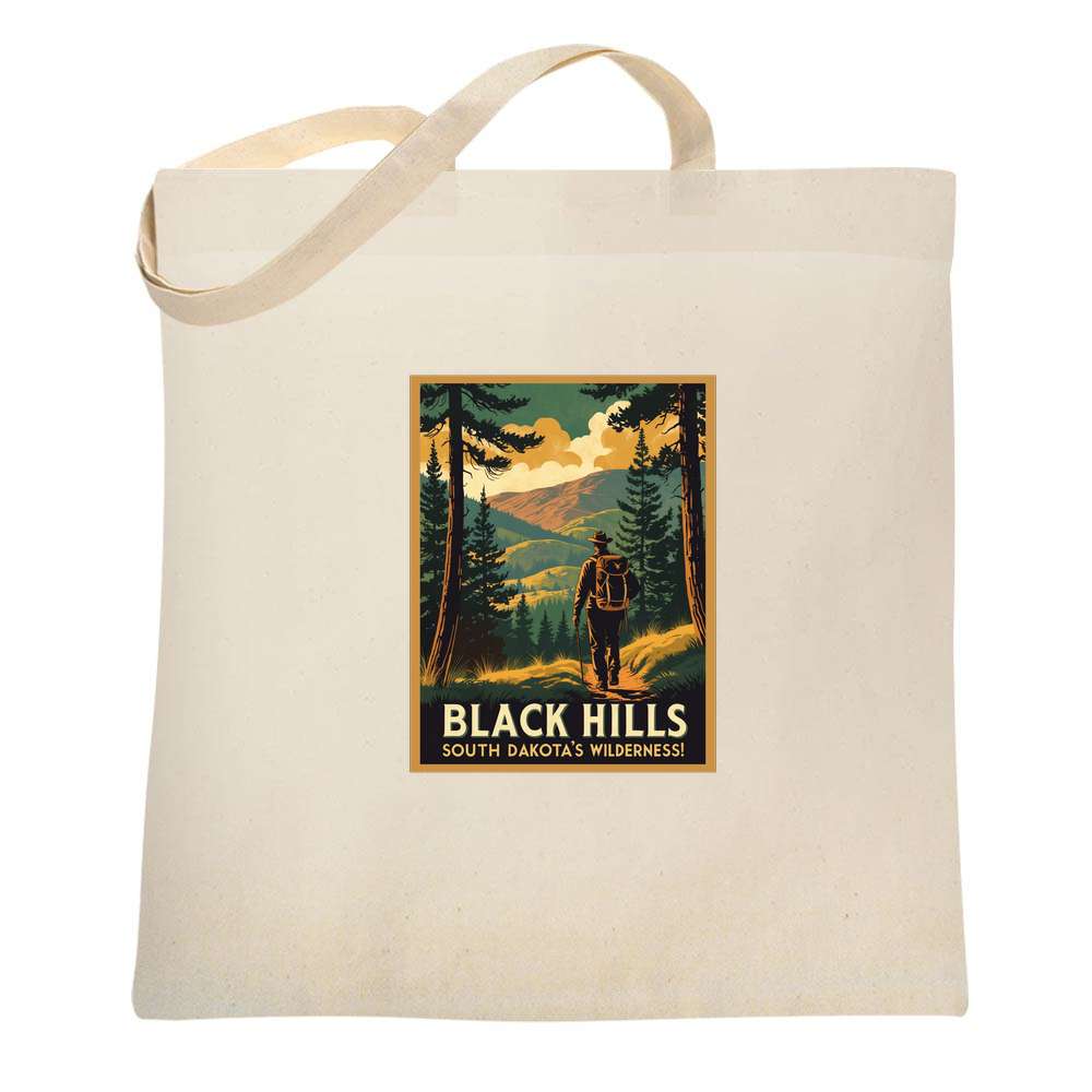 South Dakota Wilderness Black Hills Hiking Retro Tote Bag