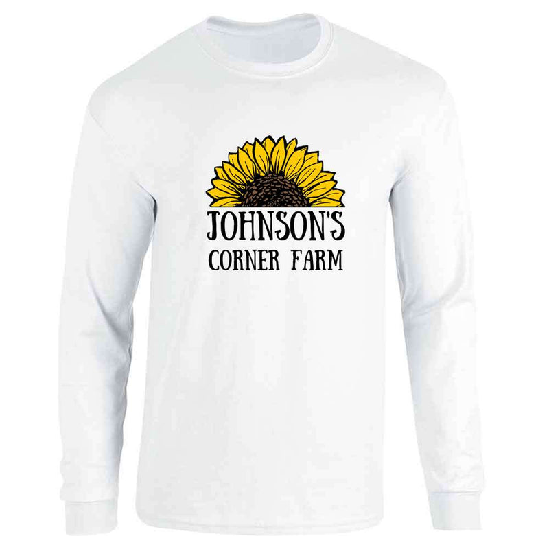 CUSTOM Johnsons Corner Farm Sunflower Logo Long Sleeve