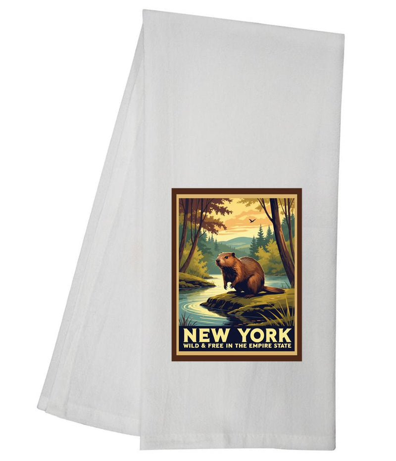 New York Beaver Tea Towel GGTT1482