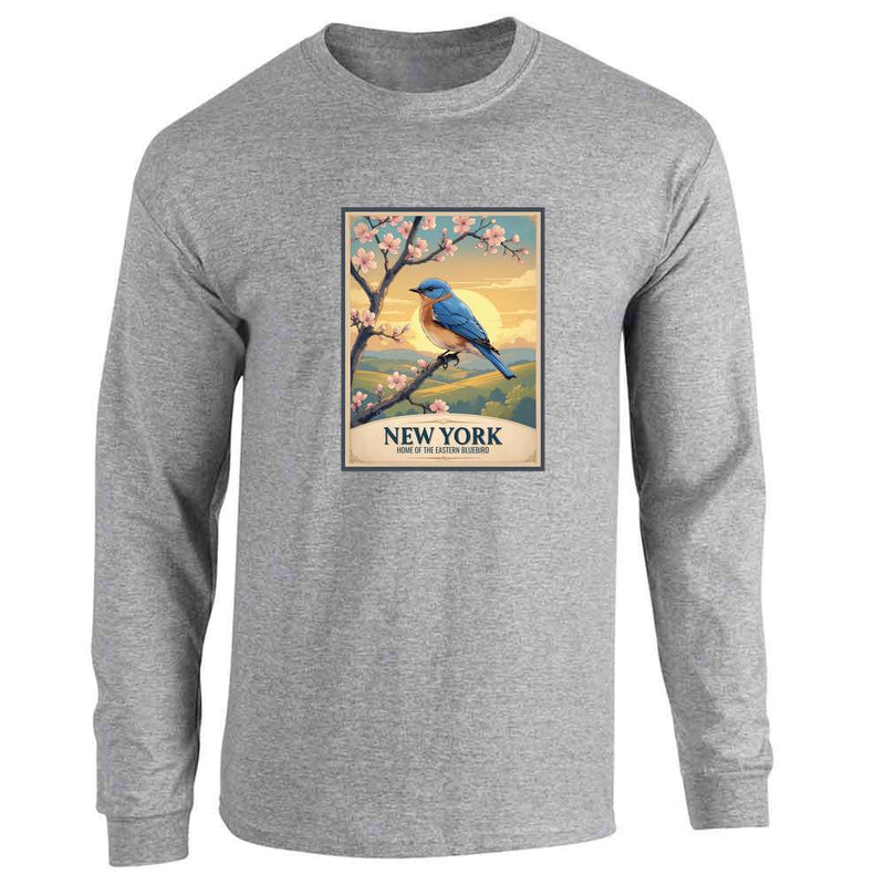 New York Bluebird Home Of The Eastern Bluebird Long Sleeve