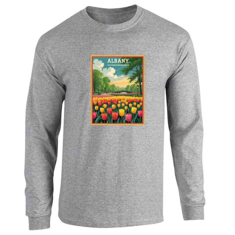 New York Albany Washington Park Tulip Season Long Sleeve