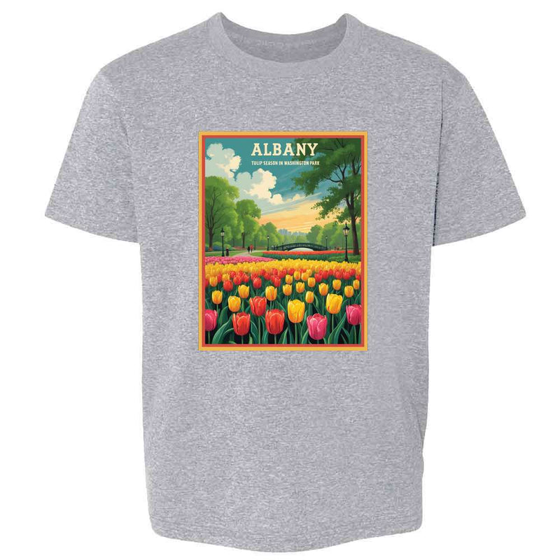 New York Albany Washington Park Tulip Season Kids & Youth Tee