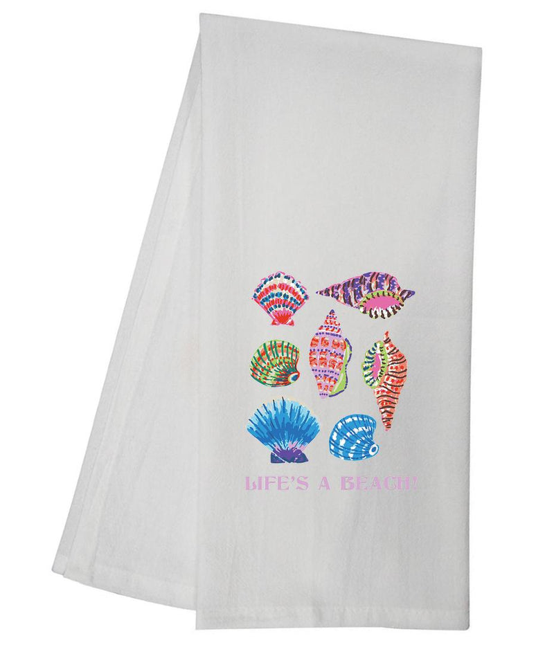 Lifes A Beach Sea Shells Tea Towel GGTT1492