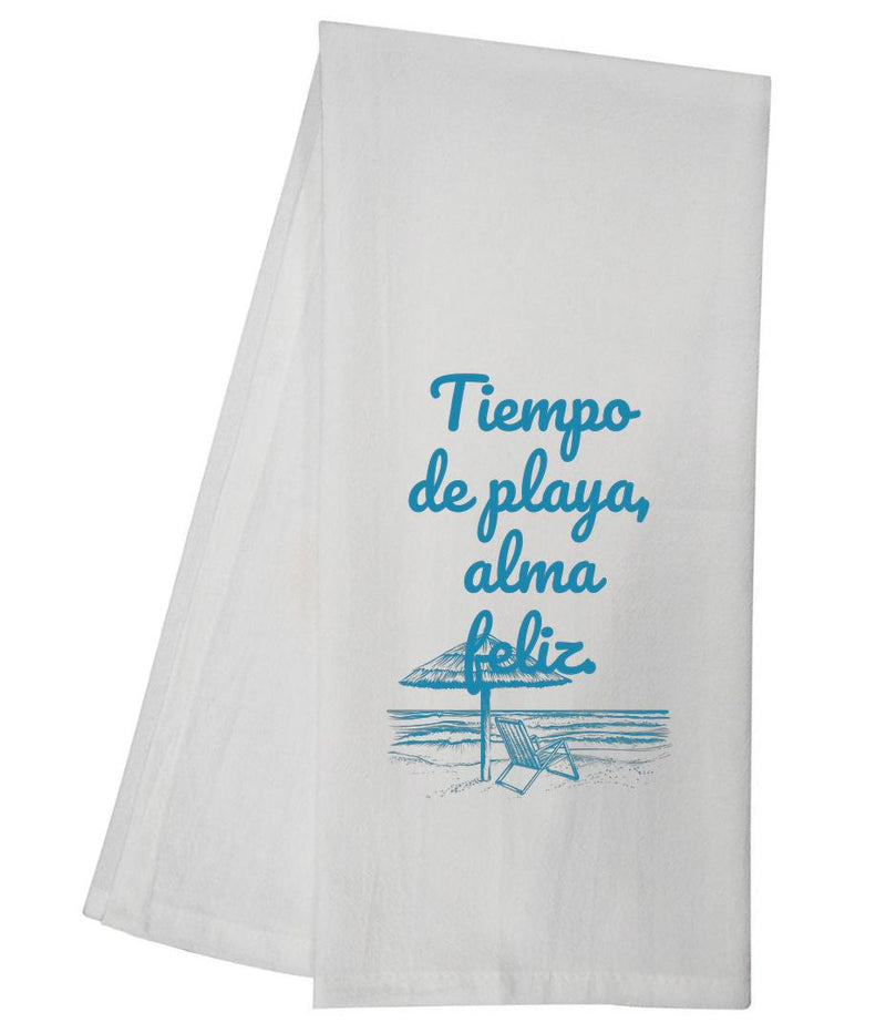 Beach Time Happy Soul SPANISH Tea Towel GGTT1510
