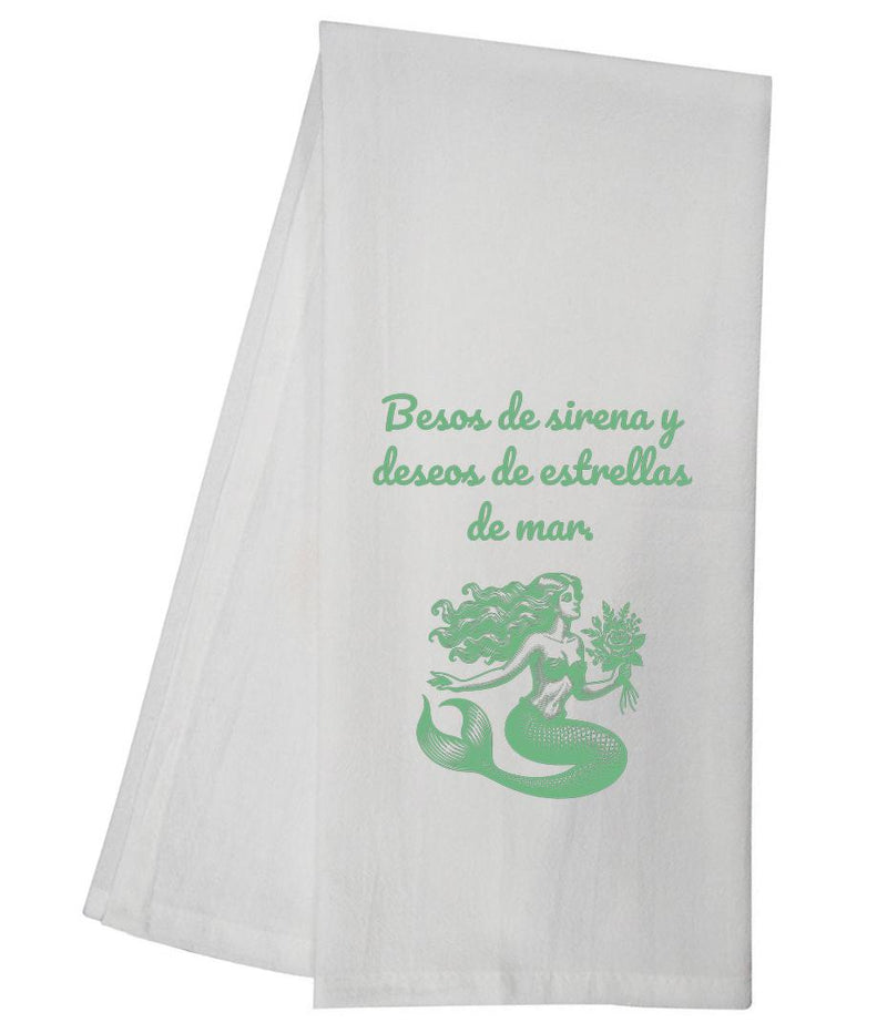 Mermaid Kisses SPANISH Tea Towel GGTT1511