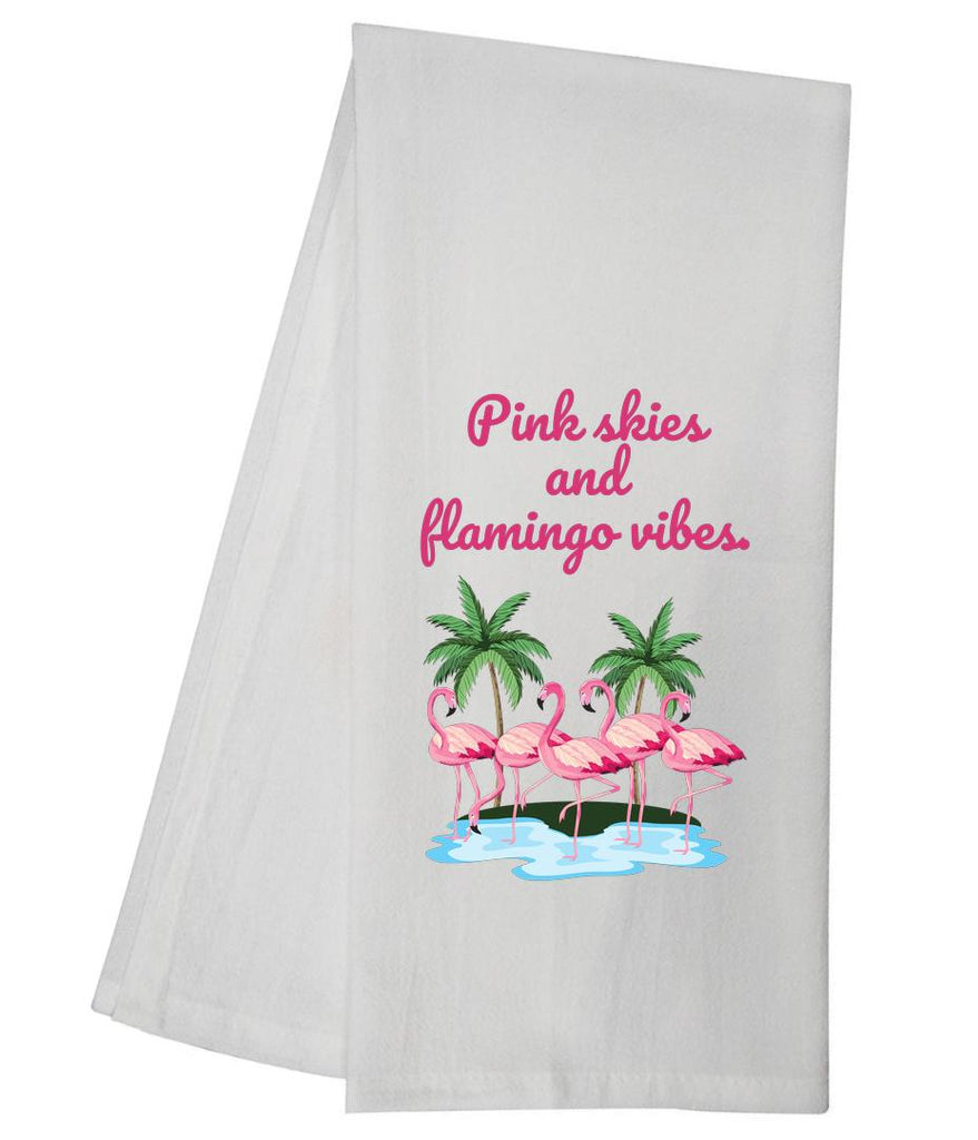 Pink Skies Flamingo Tea Towel GGTT1519