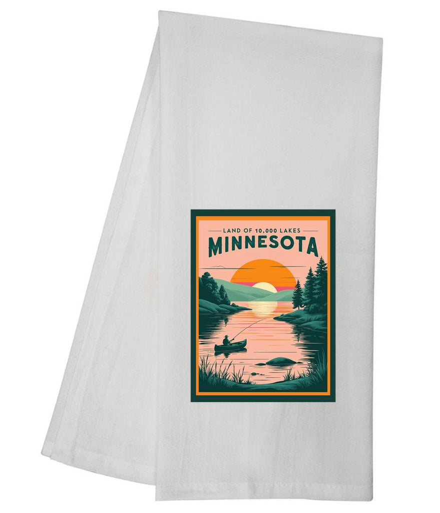 Minnesota Land Of 10000 Lakes Tea Towel GGTT1525