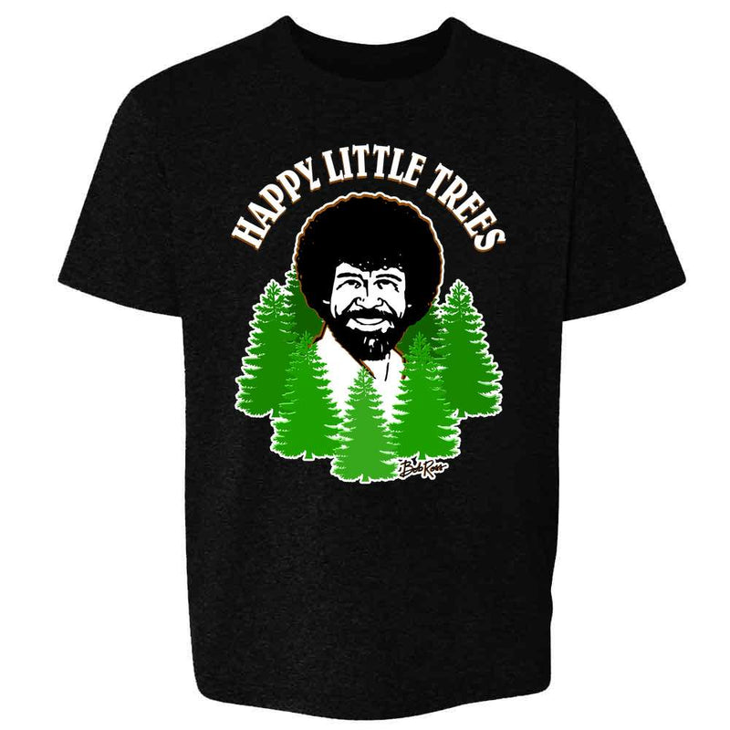 Bob Ross Happy Little Trees Retro Funny Kids & Youth Tee