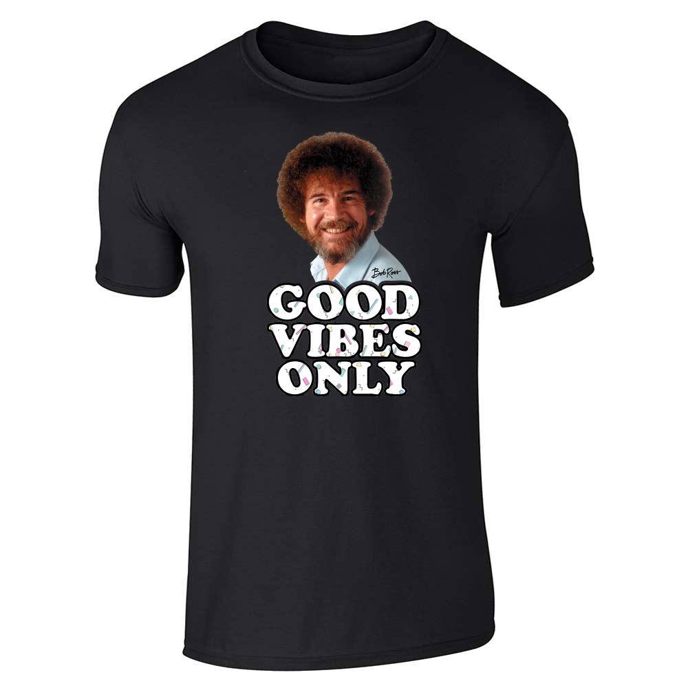 Bob Ross Good Vibes Retro Funny Art Unisex Tee