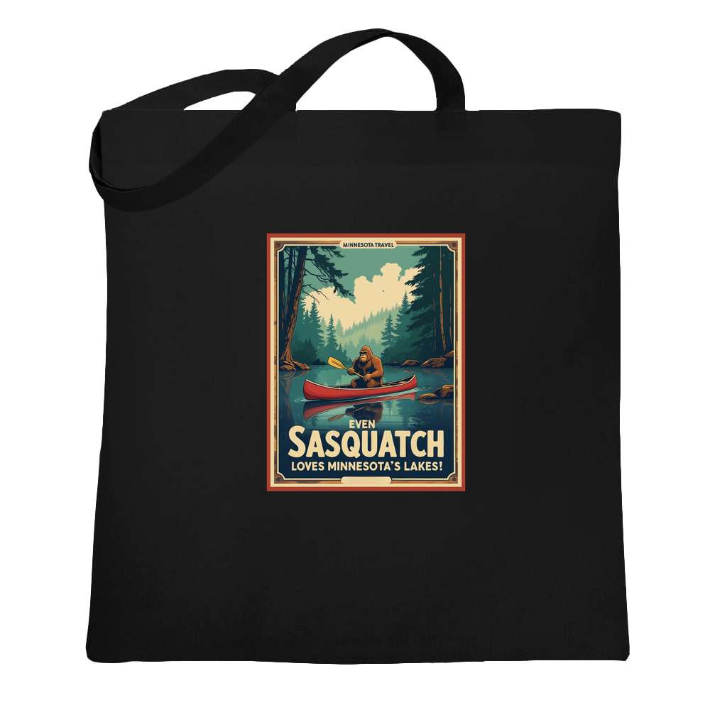 Minnesota Even Sasquatch Loves Minnesota Lakes Tote Bag