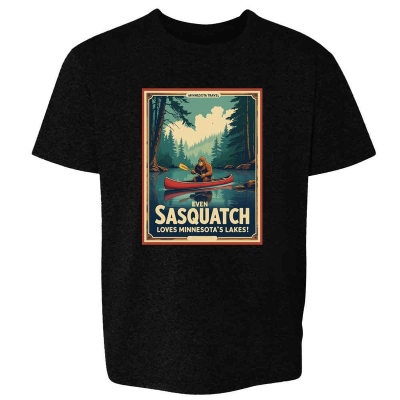 Minnesota Even Sasquatch Loves Minnesota Lakes Kids & Youth Tee