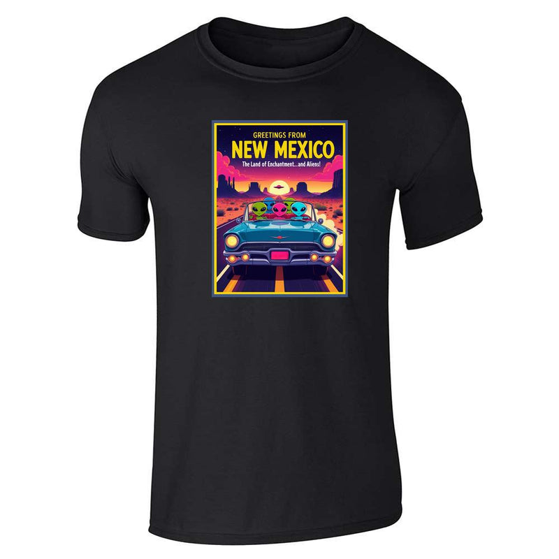 New Mexico UFO Alien Greetings Land Enchantment  Unisex Tee