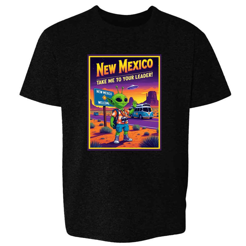 New Mexico Take Me To Your Leader UFO Alien  Kids & Youth Tee