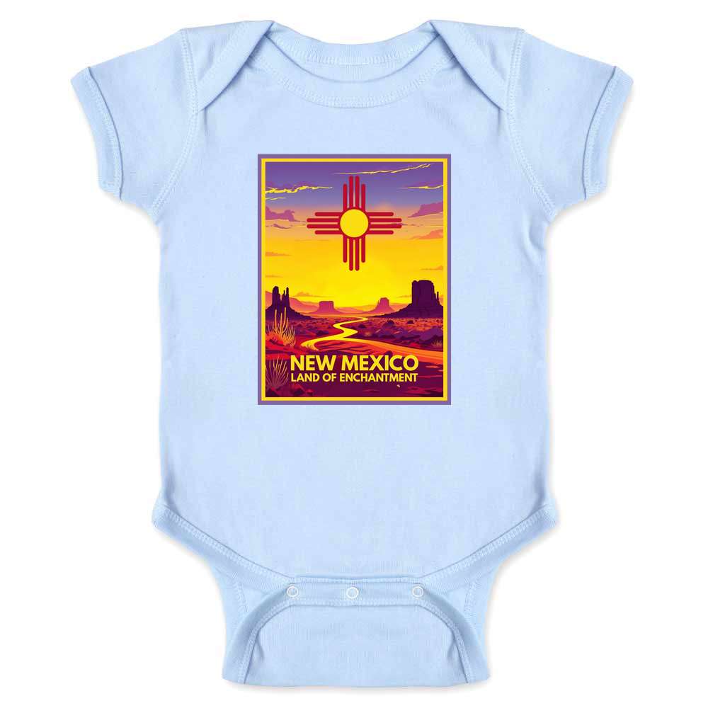 New Mexico Land Of Enchantment Zia Sun Baby Bodysuit