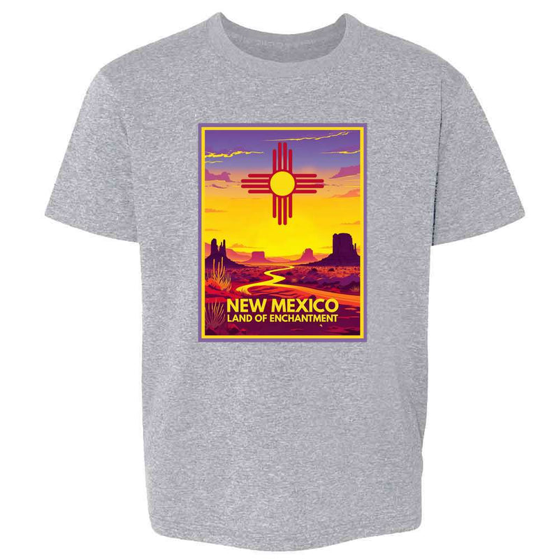 New Mexico Land Of Enchantment Zia Sun Kids & Youth Tee