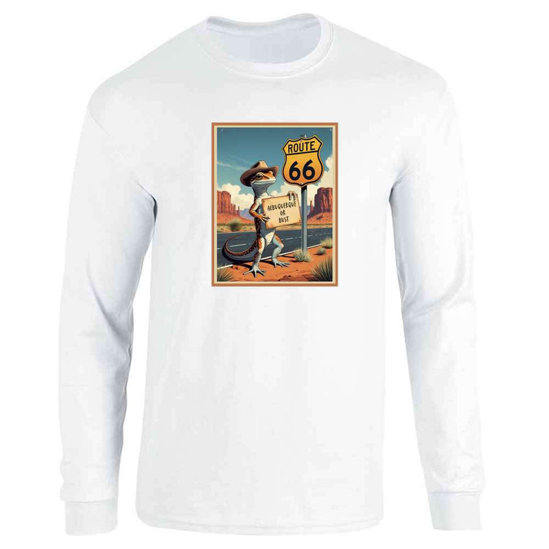 New Mexico Route 66 Albuquerque Bust Cowboy Gecko Long Sleeve
