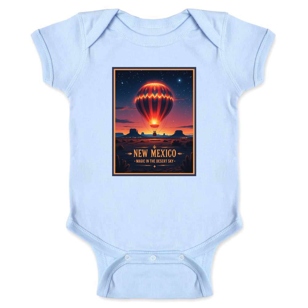 New Mexico Hot Air Balloon Magic In Desert Sky Baby Bodysuit