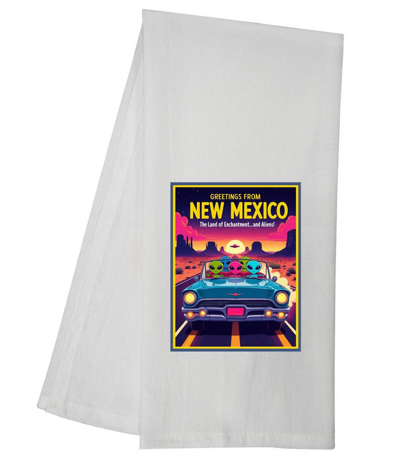 NM UFO Greetings Tea Towel GGTT1545