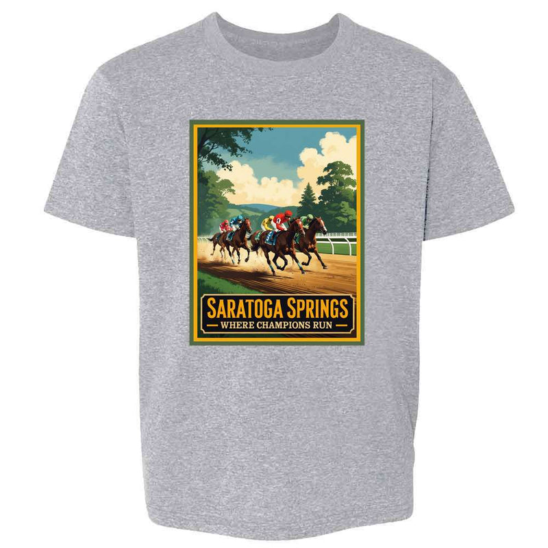 New York Saratoga Springs Where Champions Run  Kids & Youth Tee