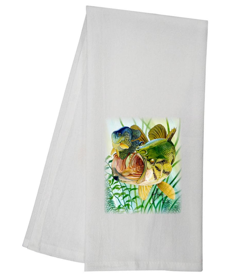 Guy Harvey Largemouth Bass And Crappie Tea Towel GHTT112