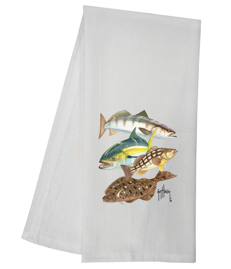 Guy Harvey Pacific Collage Tea Towel GHTT122