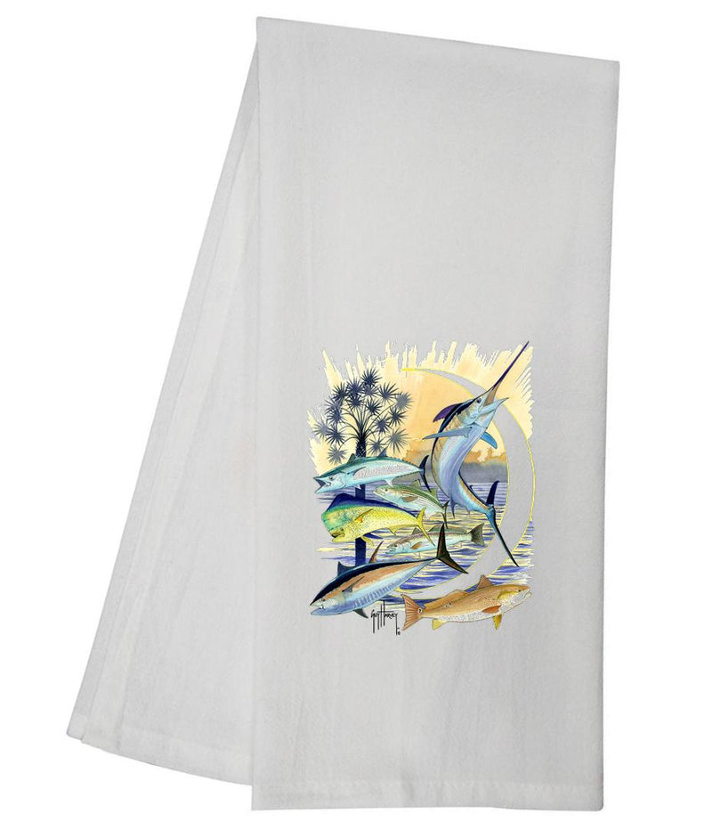 Guy Harvey Palmetto Moon Tea Towel GHTT126