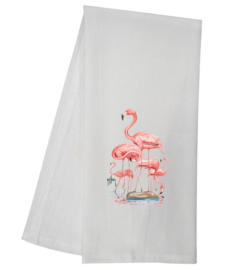 Guy Harvey Flamingos Tea Towel GHTT127