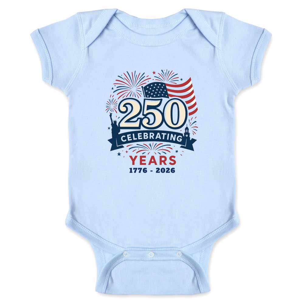 USA Semiquincentennial A250 Fireworks Celebrating  Baby Bodysuit