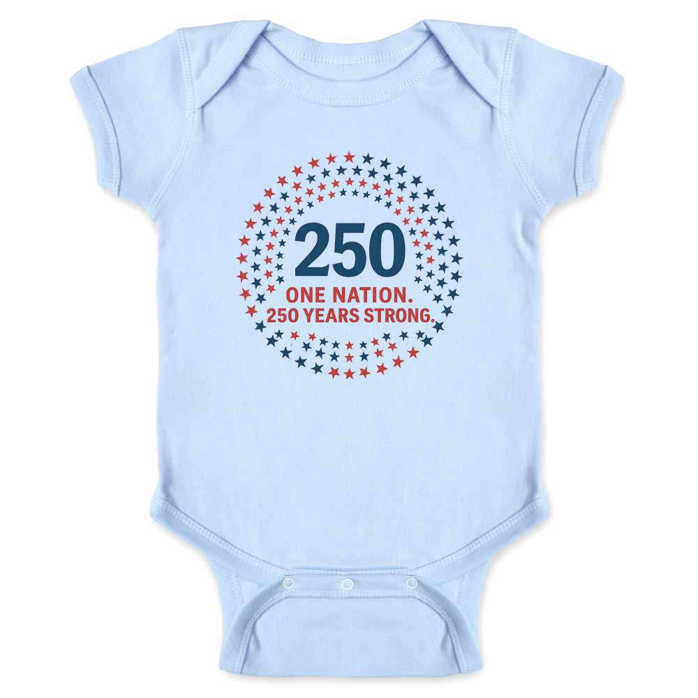 USA Semiquincentennial A250 One Nation Stars  Baby Bodysuit