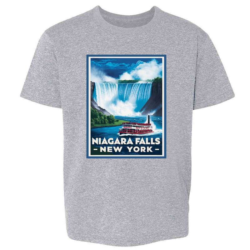 New York Niagara Falls Retro Travel Kids & Youth Tee