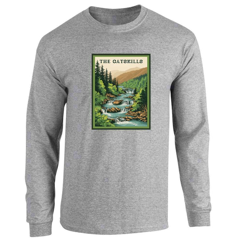New York The Catskills Retro Travel Long Sleeve