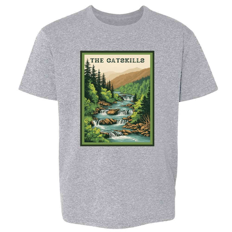 New York The Catskills Retro Travel Kids & Youth Tee