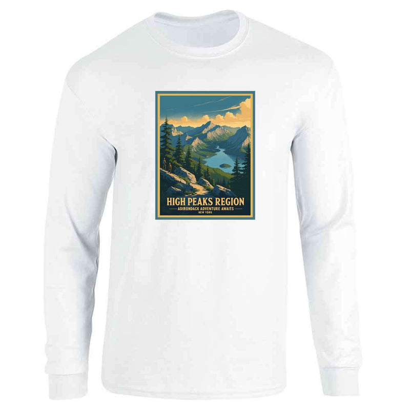 New York High Peaks Region Retro Travel Long Sleeve