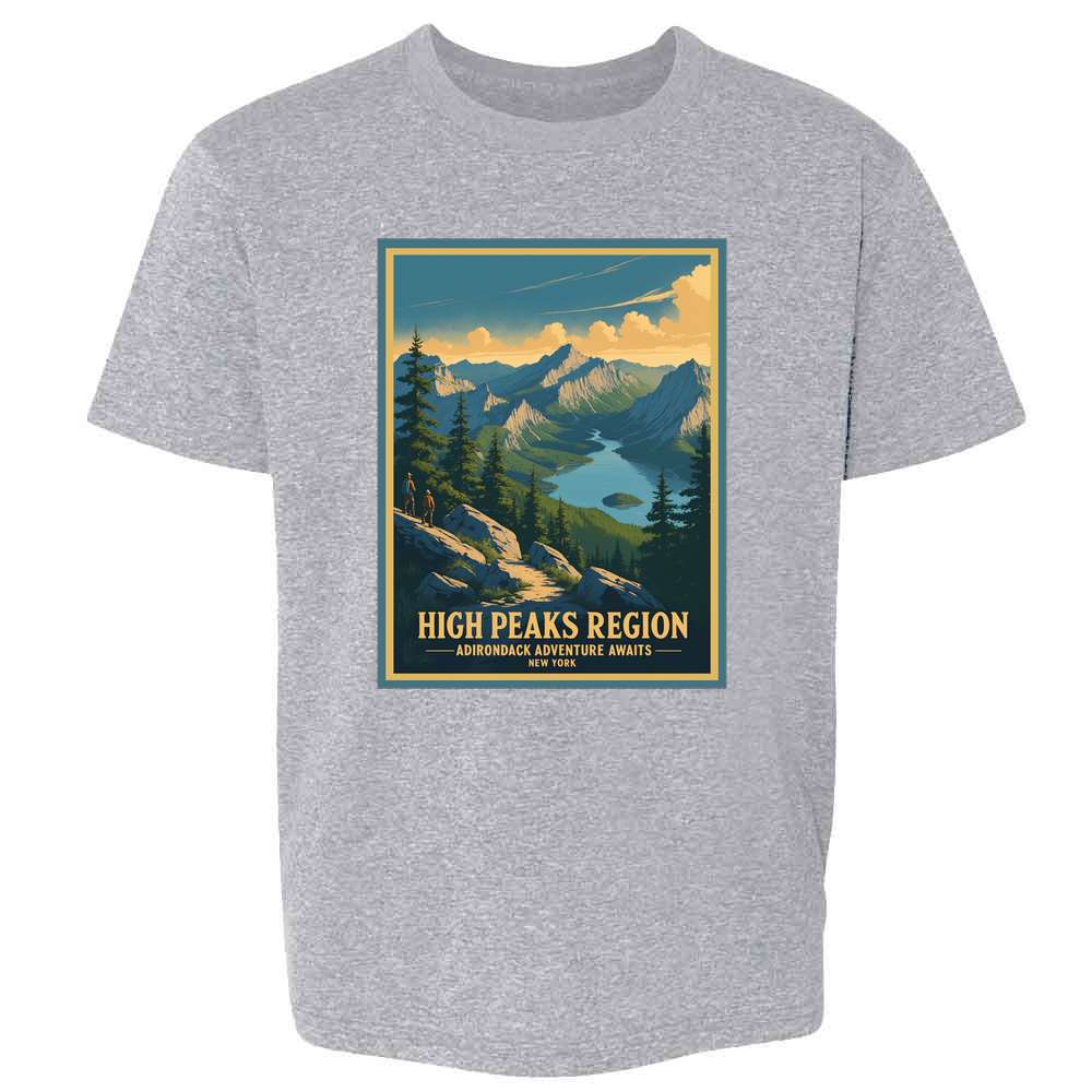 New York High Peaks Region Retro Travel Kids & Youth Tee