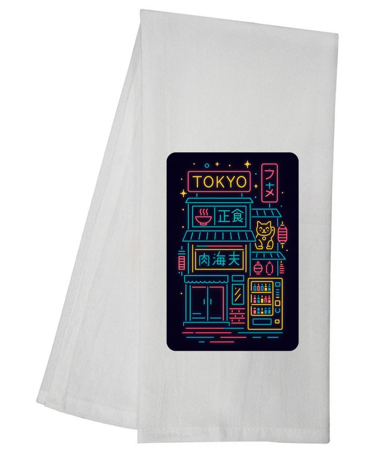 Tokyo Neon Nights Tea Towel GGTT1619