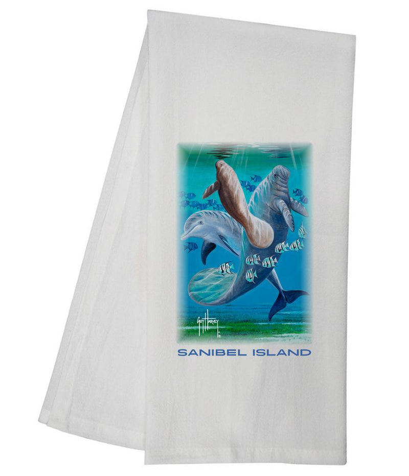 CUSTOM Guy Harvey Gentle Greeting SANIBEL ISLAND Tea Towel GHTT124_SANIBEL_ISLAND