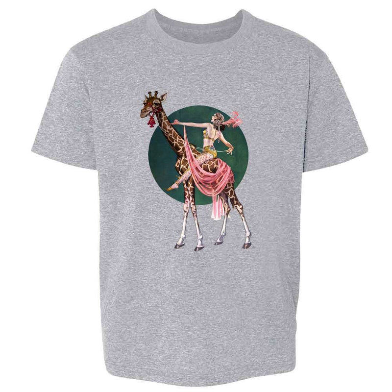 Enchanted Art Deco Woman On Giraffe  Kids & Youth Tee