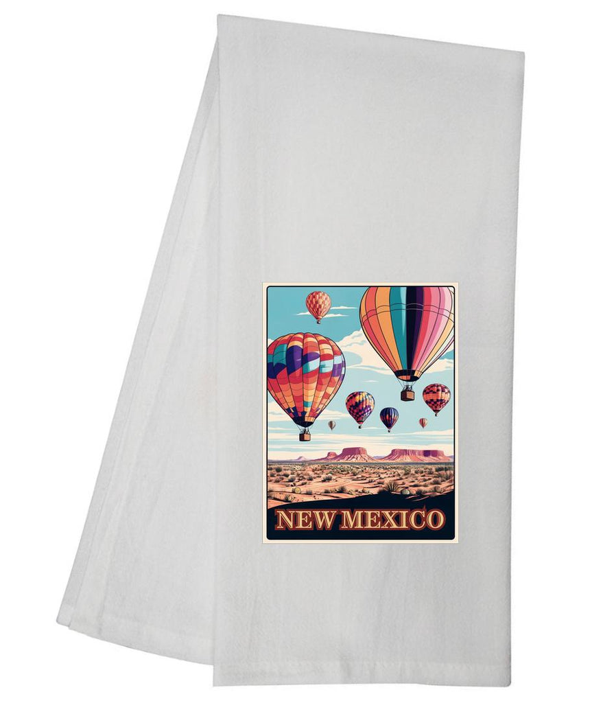 New Mexico Balloons Festival Desert Retro Travel Tea Towel GGTT1649