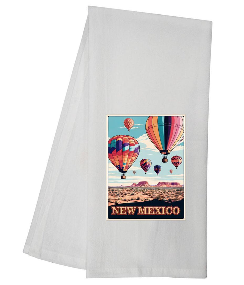 New Mexico Balloons Festival Desert Retro Travel Tea Towel GGTT1649