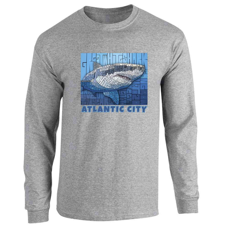 Curtis Epperson Shark Atlantic City Mosaic Art Long Sleeve