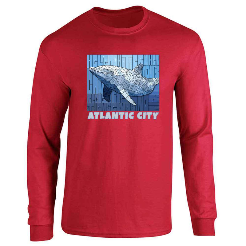 Curtis Epperson Dolphin Atlantic City Mosaic Art Long Sleeve